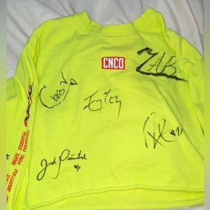 CNCO Signed Forever 21 green long sleeve merch